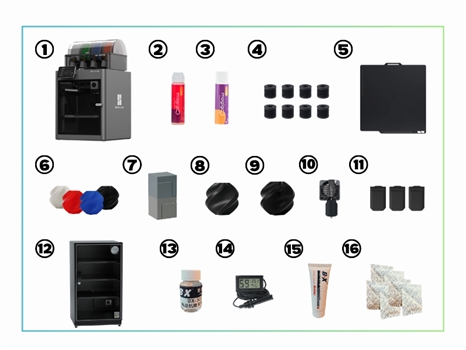 拓竹 Bambu Lab X1E 3D列印機 同捆包 - 內容物