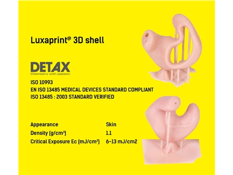 luxaprint®3D shell 生物相容樹脂(flashforge適用)