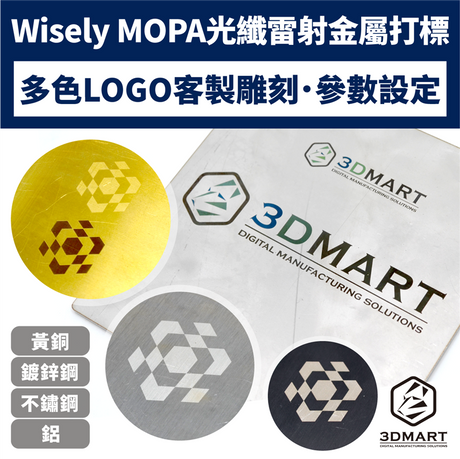 【金屬打標】Wisely三色LOGO雕刻:軟體參數影片教學!