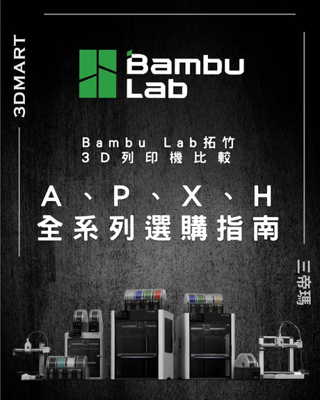 【3D列印】Bambu Lab拓竹3D列印機比較｜A、P、X、H全系列選購指南
