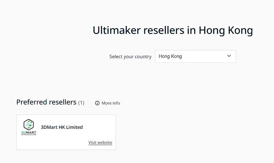 3DMart Ltd. is Ultimaker Reseller in Hong Kong