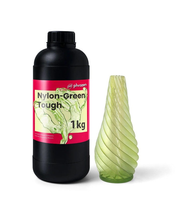 Phrozen Nylon-Green Tough Resin with sample 