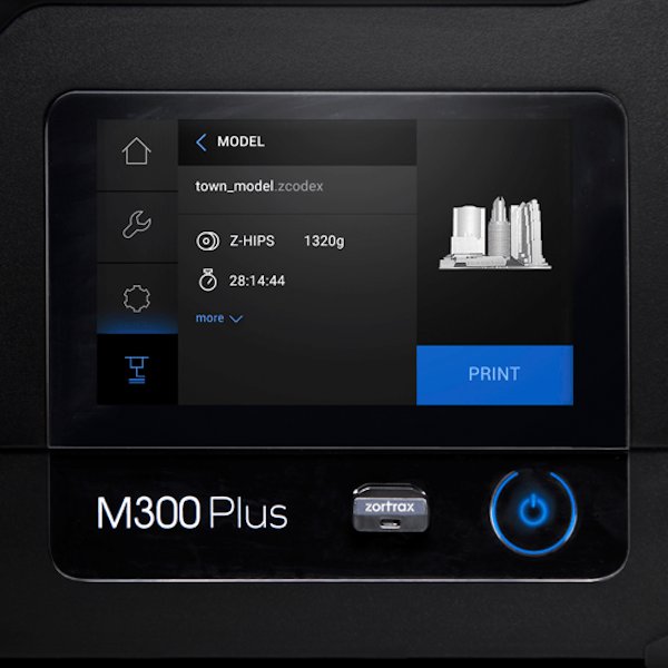 Zortrax M300 Plus 3D Printer Panel