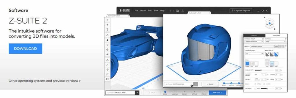 Zortrax Z-suite 2 Software