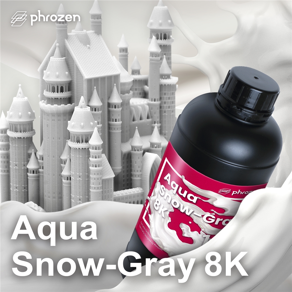 Phrozen 湖水8K模型樹脂-雪灰色 (1kg)
