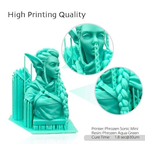 Phrozen 湖水綠模型樹脂 3D 列印成品
