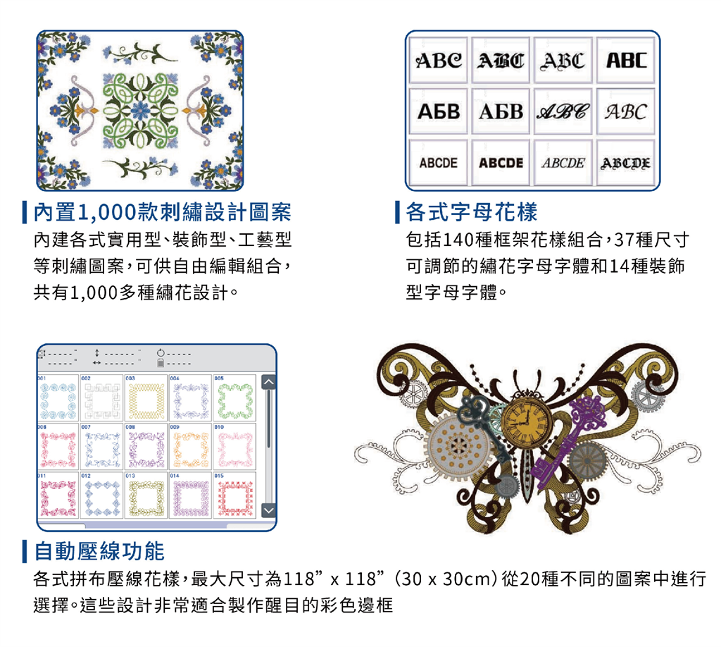 豐富的內建字體