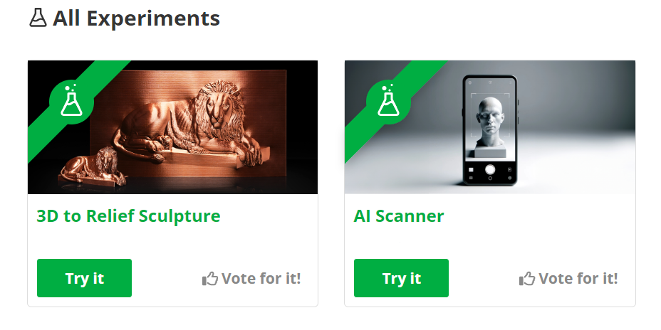 MakerLab 的兩個全新實驗登場 - AI掃描 和 3D 浮雕雕塑