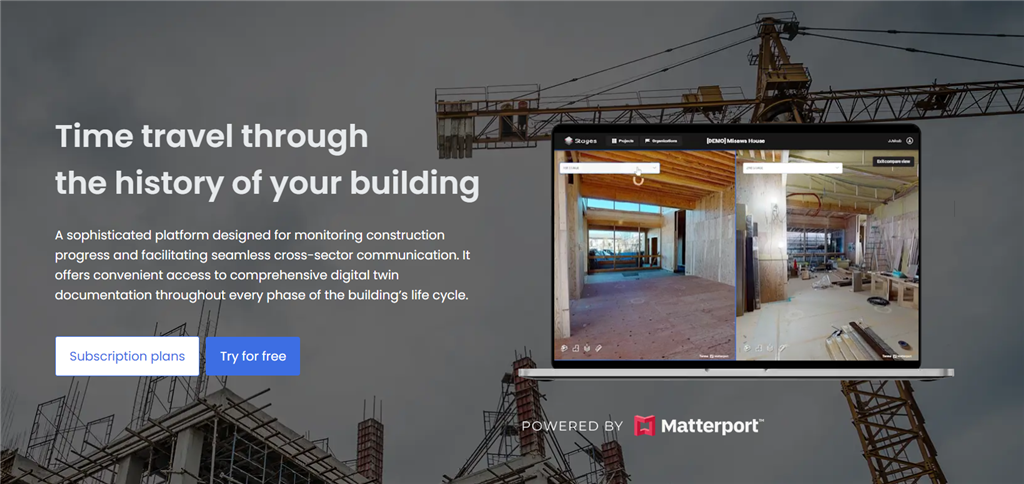 為 Matterport 空間/環景掃描器擴展施工進度監控而設的軟件 — STAGES