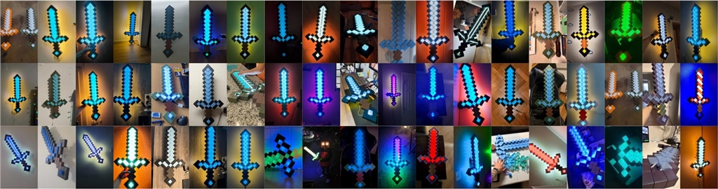 帶有LED燈的Minecraft劍