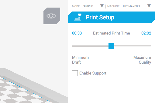 Ultimaker 2 3D印表機 cura15.06 切片軟體 Time vs Quality