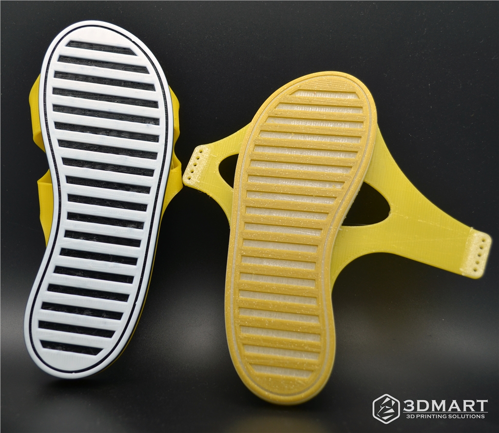 Lulzbot 3D列印機, NinjaFlex, 3D列印彈性線材, 拖鞋分層