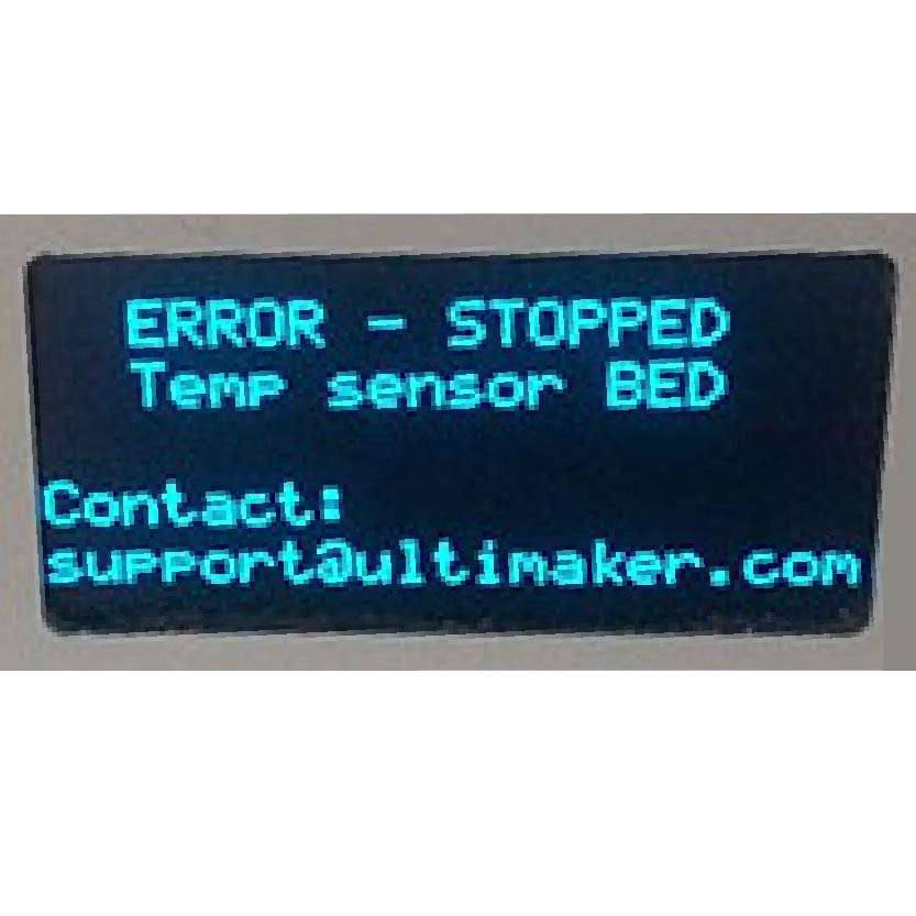 加熱板錯誤訊息 (Error-stopped Temp Sensor Bed)