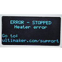 3DMart - Ultimaker Error - Heater Stopped