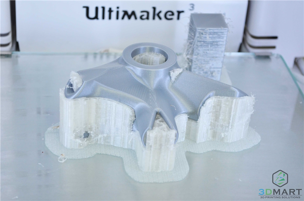 3DMART Ultimaker3 雙噴頭 3D列印機 水溶性支撐 腳踏車身